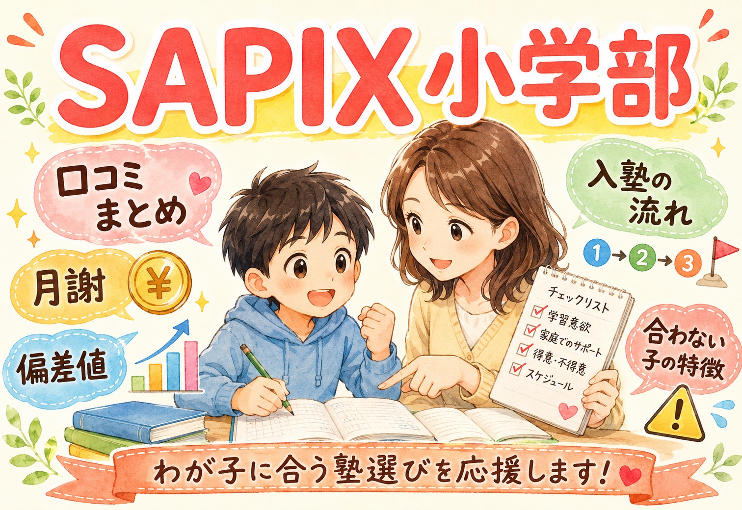 SAPIX小学部の口コミまとめ|月謝・偏差値・入塾の流れと合わない子の特徴まで本音で紹介