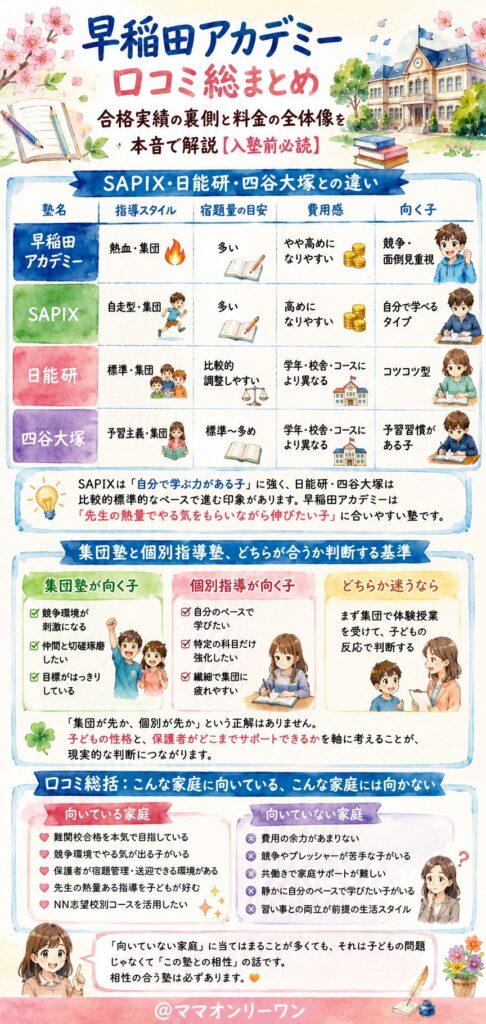 早稲田アカデミー 他の塾と比べて、早稲田アカデミーを選ぶ理由はある？
