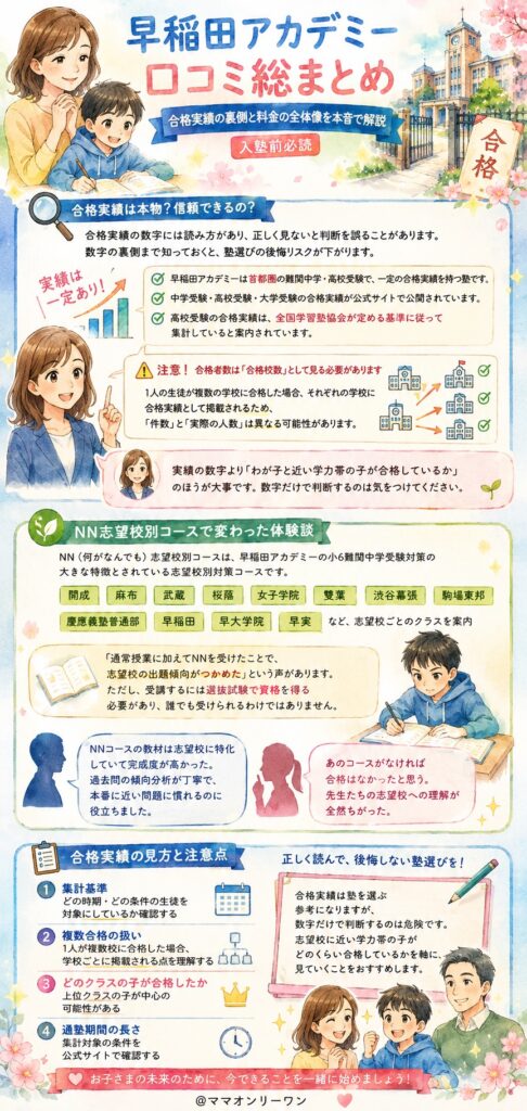 早稲田アカデミー 合格実績は本物？信頼できるの？