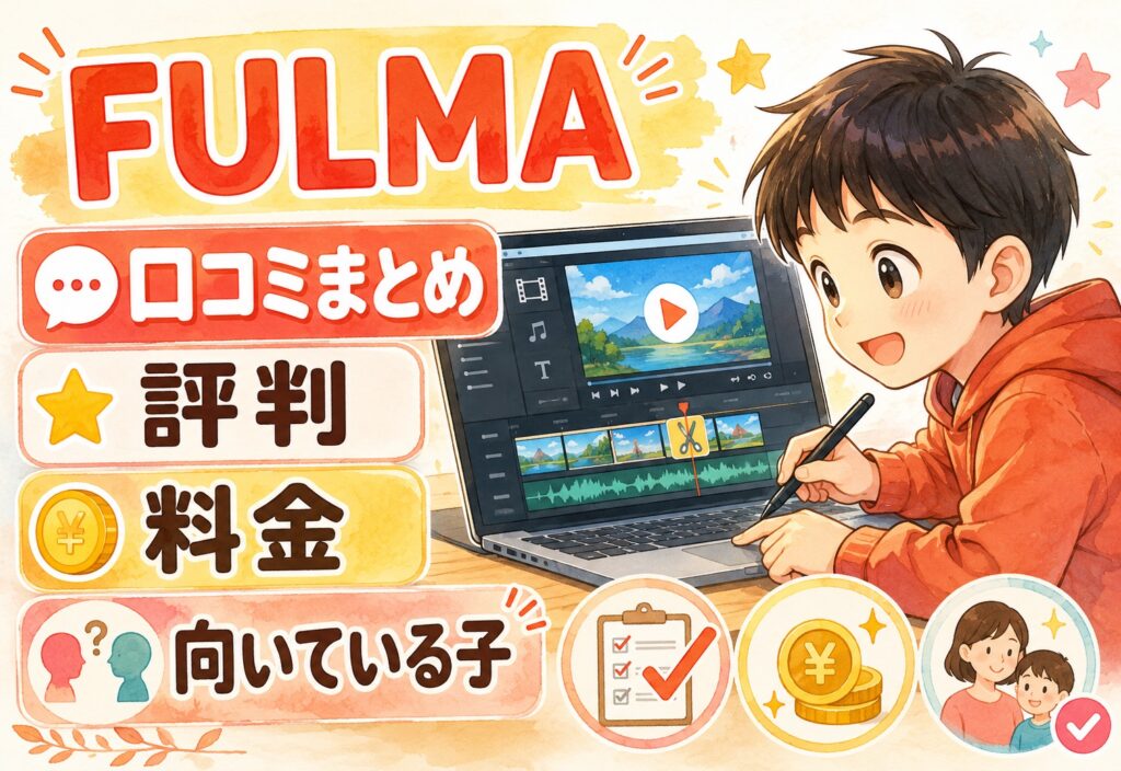 フルマ口コミまとめ｜子供の動画編集スクール FULMA の評判・料金・向いている子を徹底解説