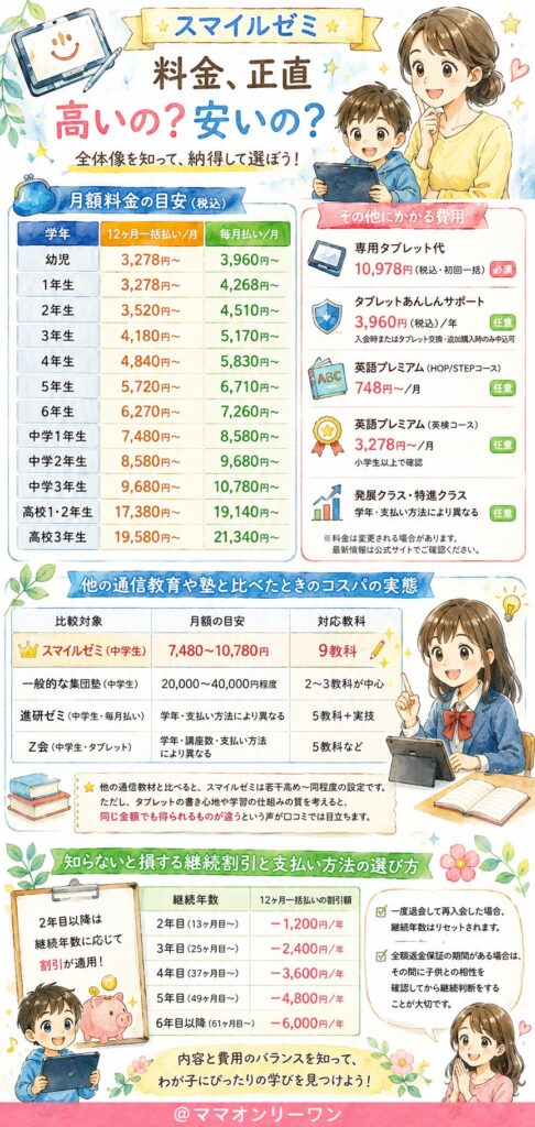 スマイルゼミの料金、正直高いの？安いの？