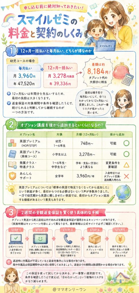 スマイルゼミ 申し込む前に絶対知っておきたい！スマイルゼミの料金と契約のしくみ