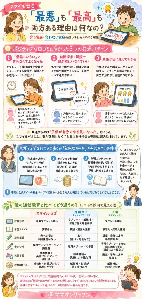 スマイルゼミの口コミ、「最悪」も高評価も両方ある理由は何なの？
