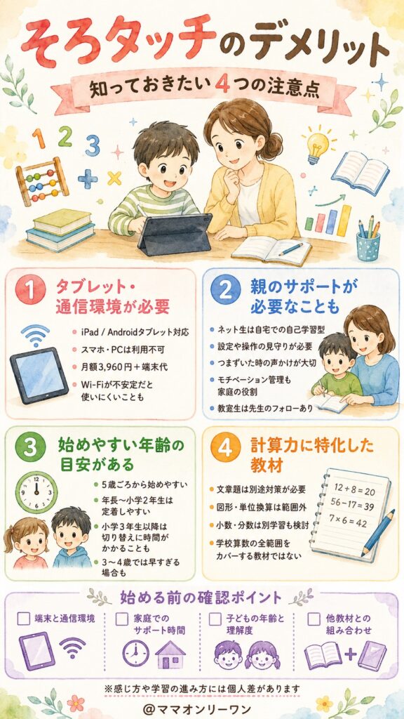 そろタッチのデメリットは？知っておくべき注意点