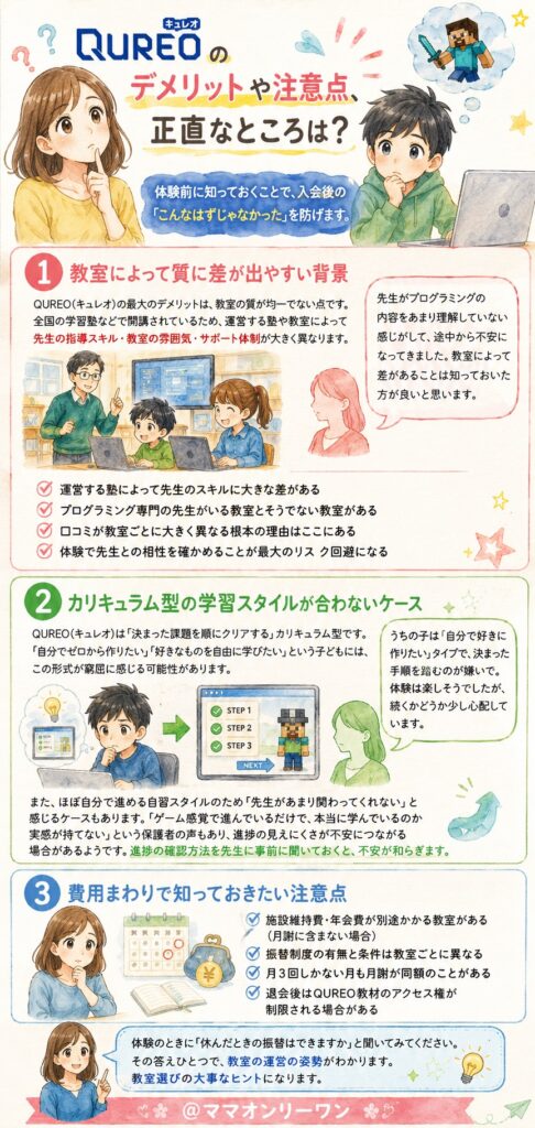 QUREO(キュレオ) デメリットや注意点、正直なところは？