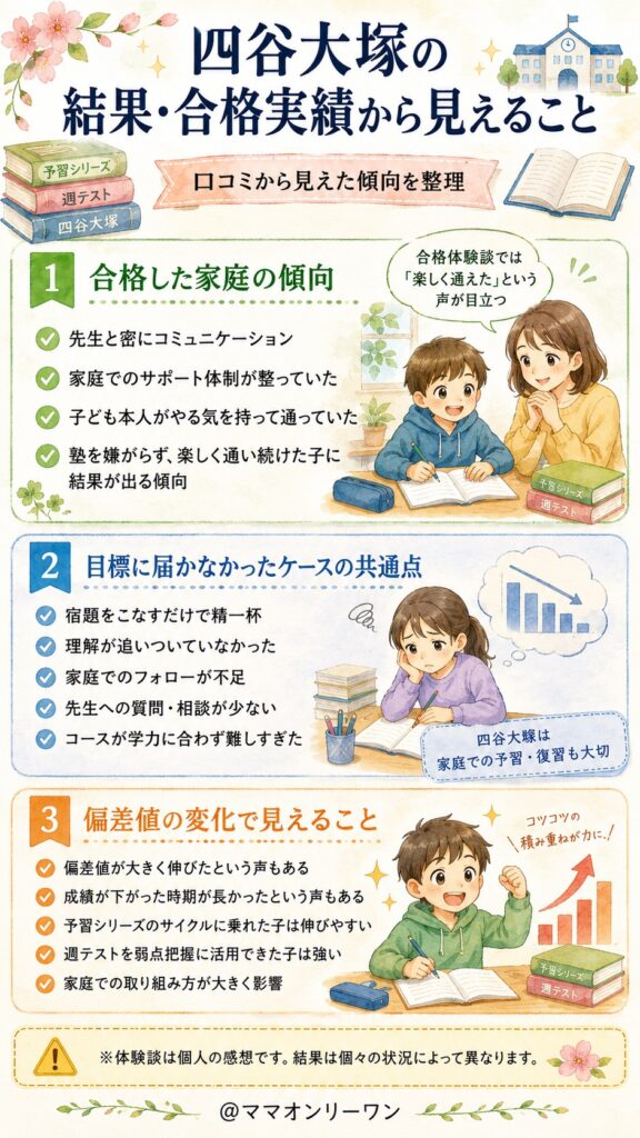 四谷大塚 実際の結果・合格実績から見えることは?