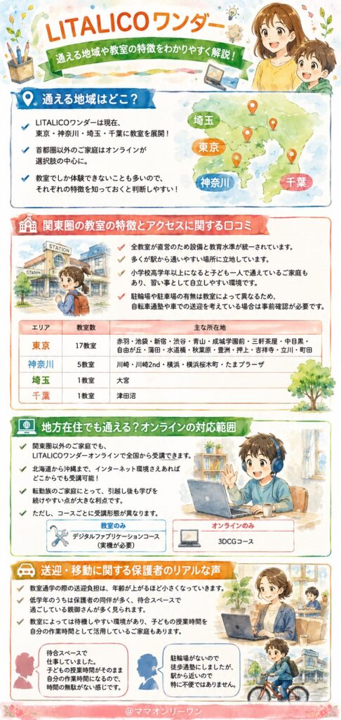 LITALICOワンダー 通える地域はどこなの？