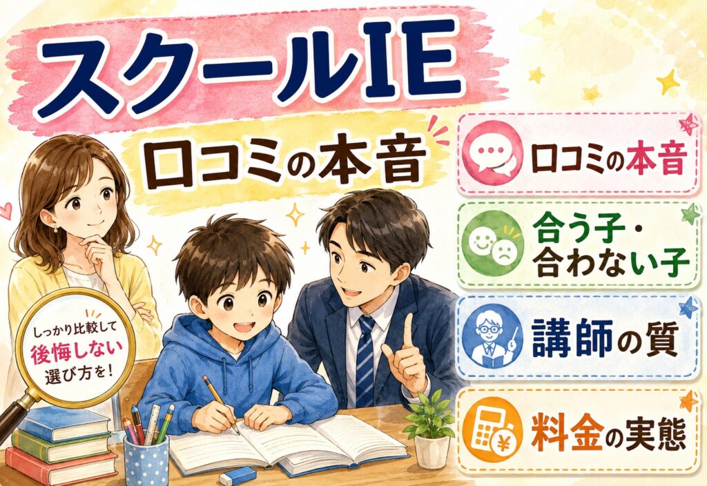 スクールIE口コミの本音まとめ｜合う子・合わない子の特徴と講師の質、料金の実態を徹底解説