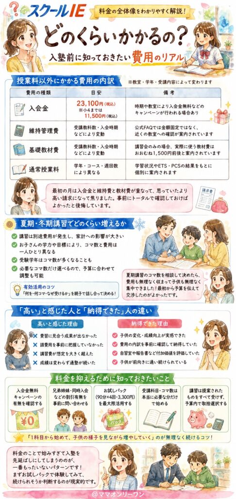 スクールIEの料金、正直どのくらいかかるの？