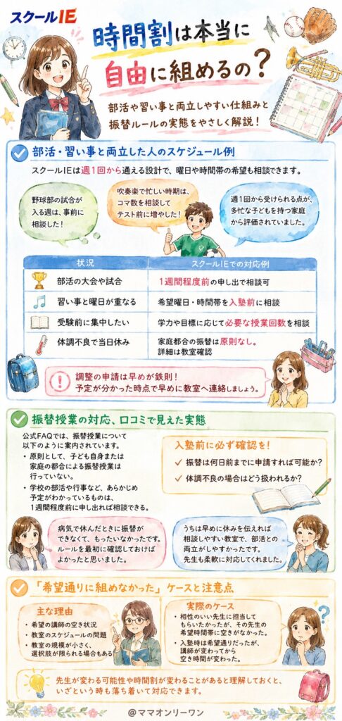 スクールIE 時間割は本当に自由に組めるの？