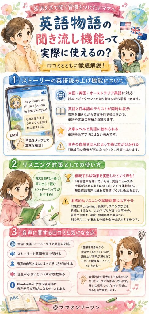 英語物語の聞き流し機能って、実際に使えるの?