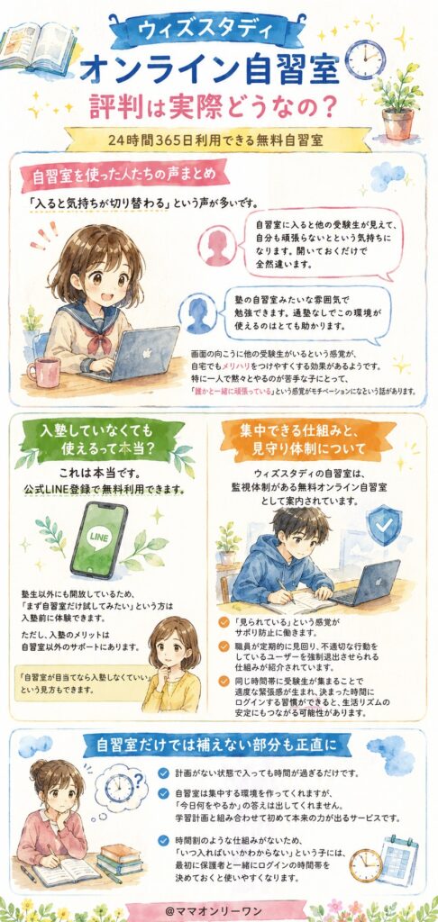 ウィズスタディの自習室、評判は実際どうなの?