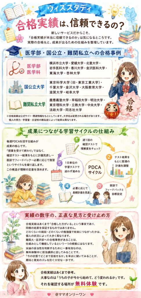 ウィズスタディ 合格実績は、信頼できるの?