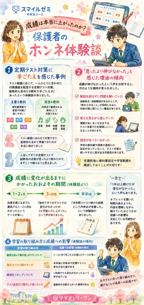 スマイルゼミ中学生 成績は本当に上がったのか？保護者のホンネ体験談