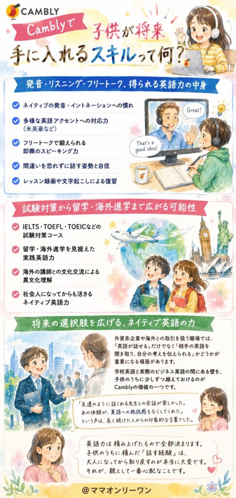 Cambly(キャンブリー) で子供が将来手に入れるスキルって何?