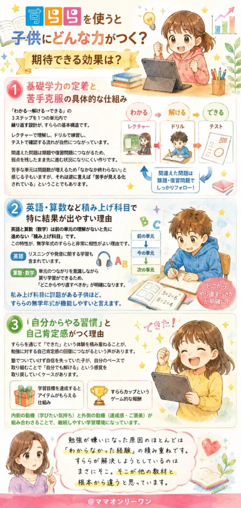 すららを使うと子供にどんな力がつく?期待できる効果は?