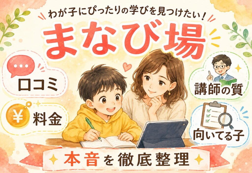 まなび場を使ってみた人の本音まとめ｜口コミ・料金・講師の質・向いてる子どもの特徴を徹底整理