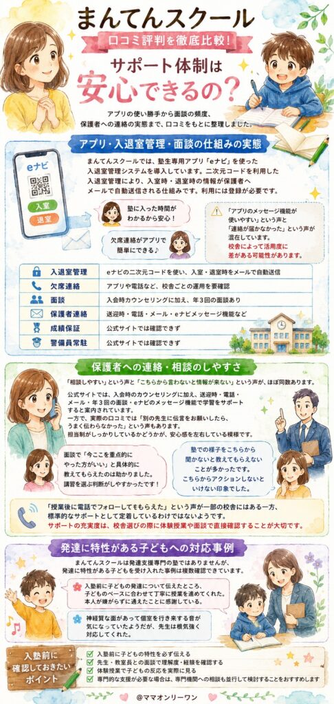 まんてんスクール　サポート体制は安心できるの？