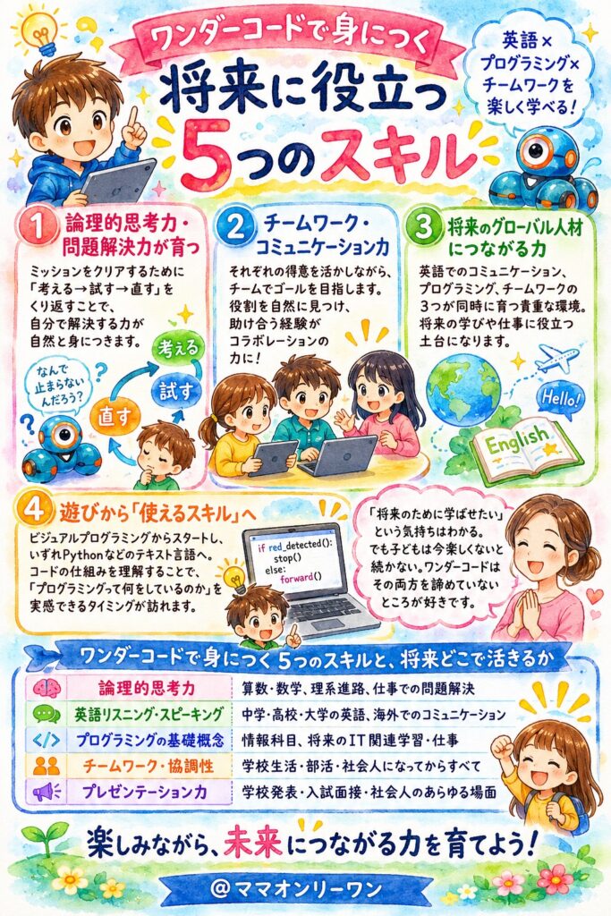 WonderCode(ワンダーコード) で身につくスキルは、将来どう役に立つのか