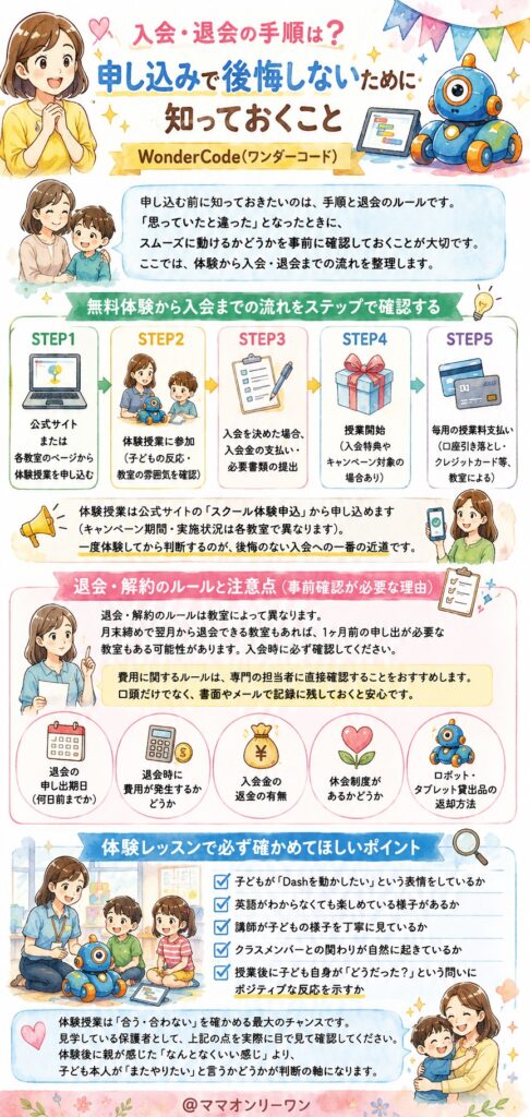 WonderCode(ワンダーコード) 入会・退会の手順は？申し込みで後悔しないために知っておくこと