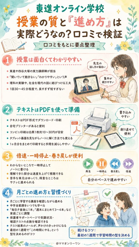 東進オンライン学校中学部 授業の質と「進め方」は実際どうなの?口コミで検証