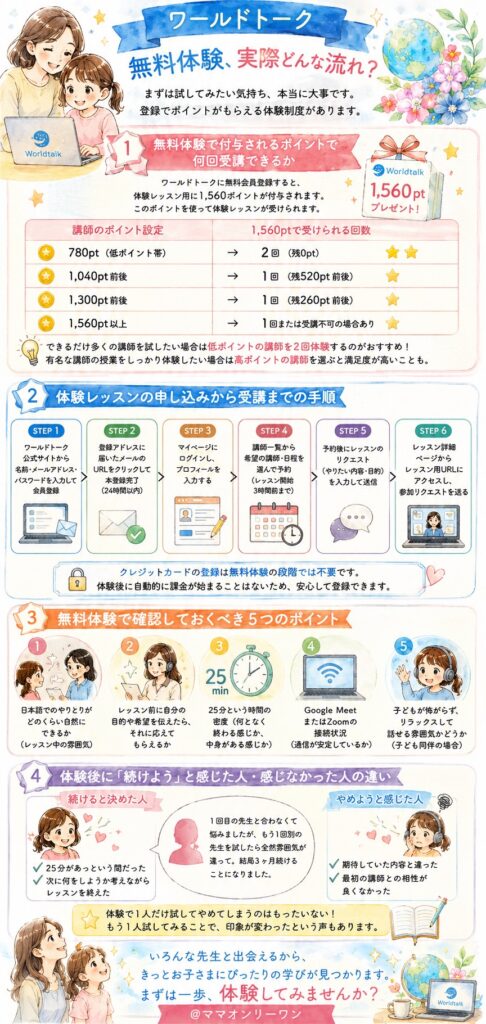 ワールドトーク 無料体験、実際どんな流れ?
