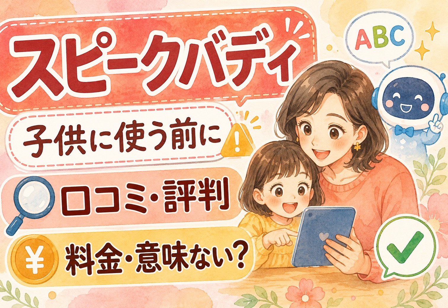 スピークバディを子供に使わせる前に知りたい！口コミ・評判・料金・意味ないは本当か