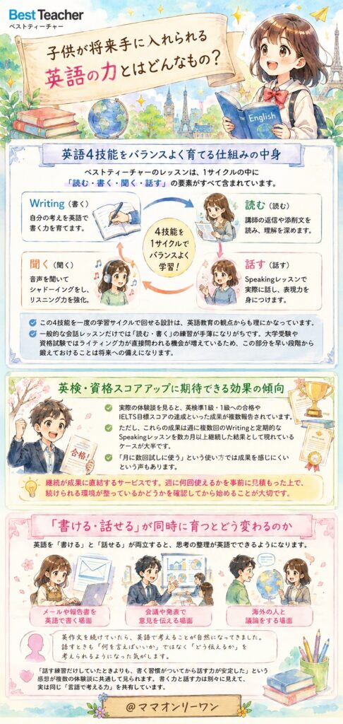 子供が将来手に入れられる英語の力とはどんなものなの？