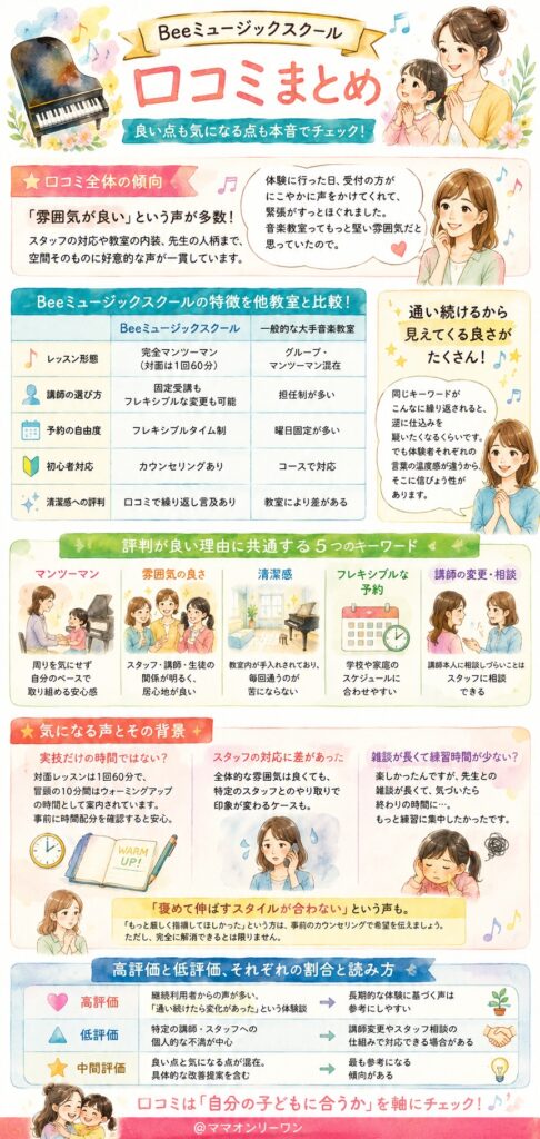 Beeミュージックスクールの評判、結論から言うとどう？