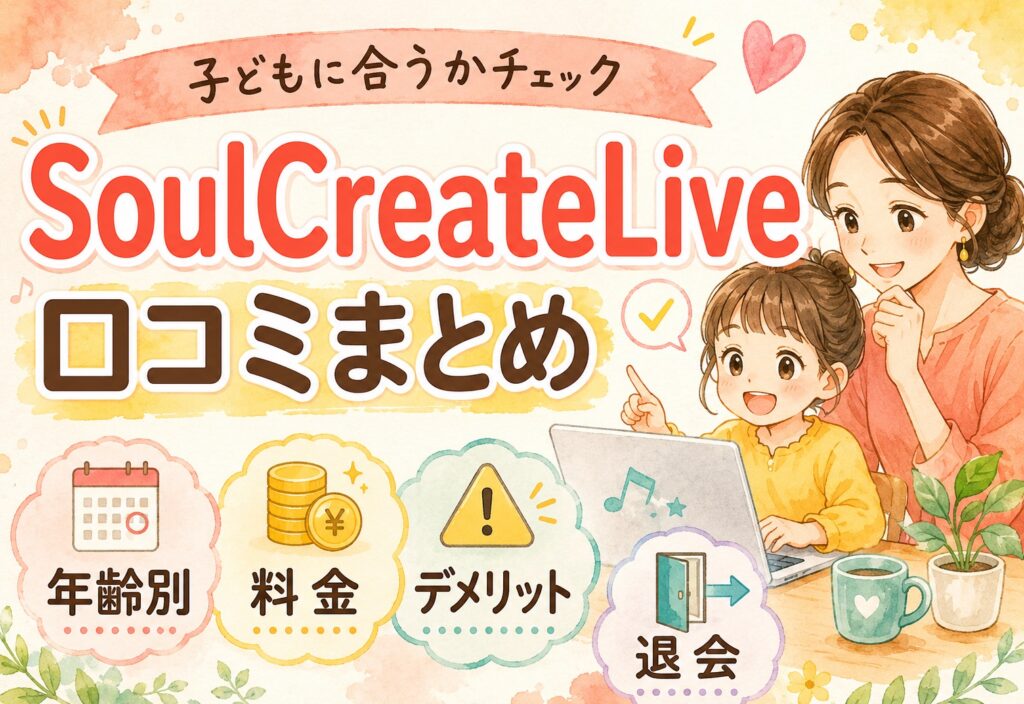 SoulCreateLive口コミまとめ｜子どもの年齢別・料金・デメリット・退会まで正直に解説
