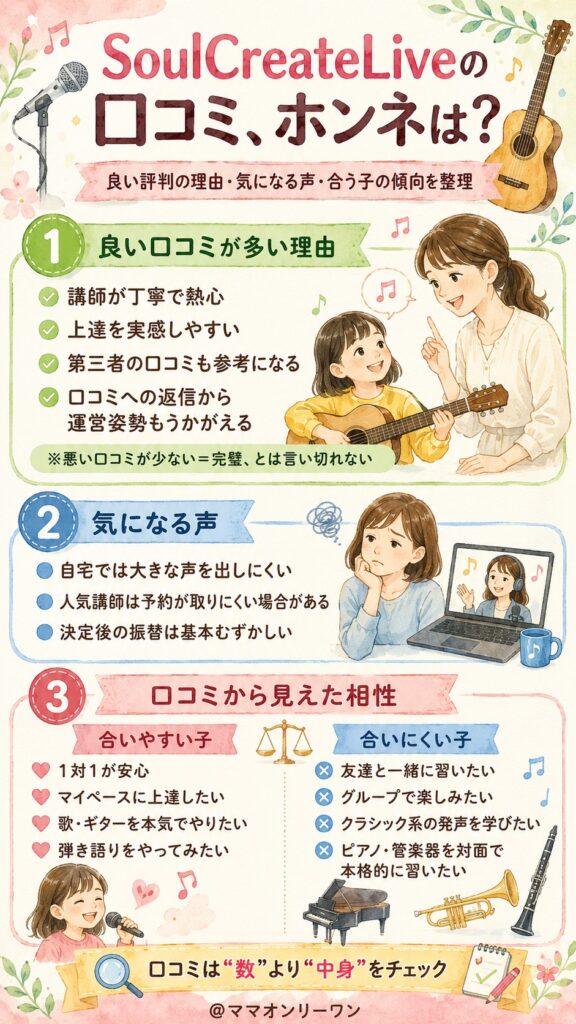 Soul Create Liveの口コミ、ホンネのところ実際どうなの?