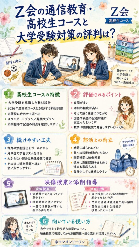 Z会の通信教育・高校生コースと大学受験対策の評判は?