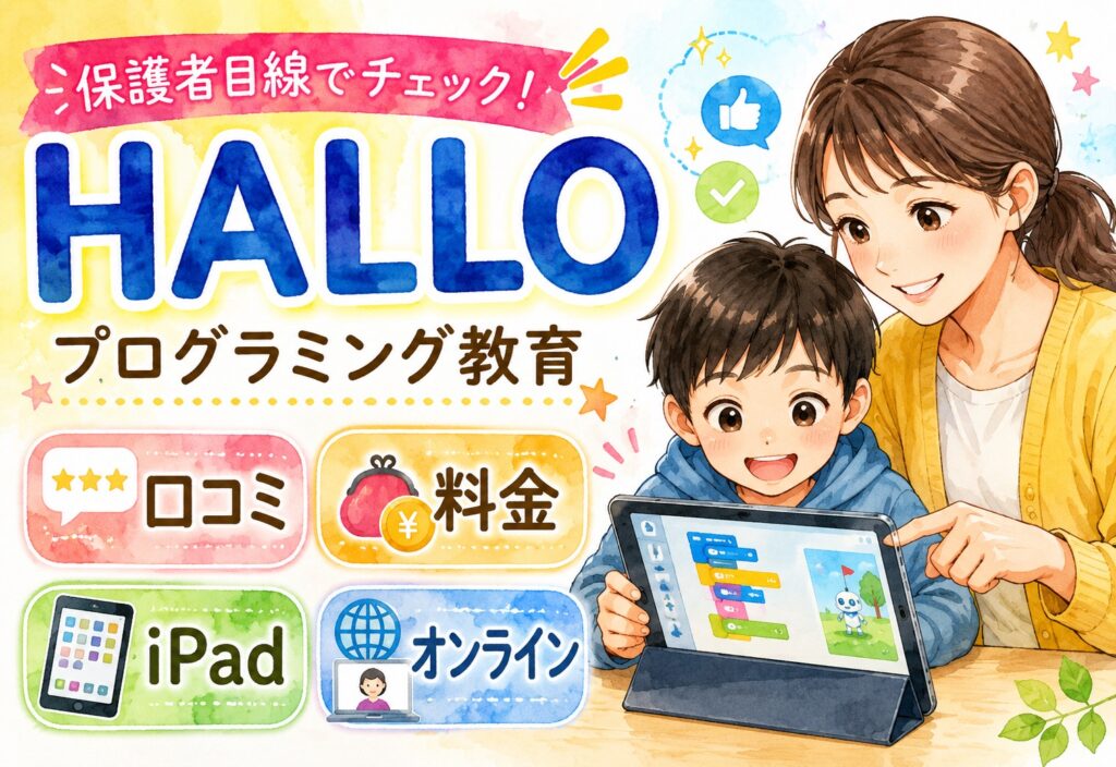 プログラミング教育HALLO 口コミまとめ｜先生・料金・iPad・オンラインを保護者目線で徹底検証