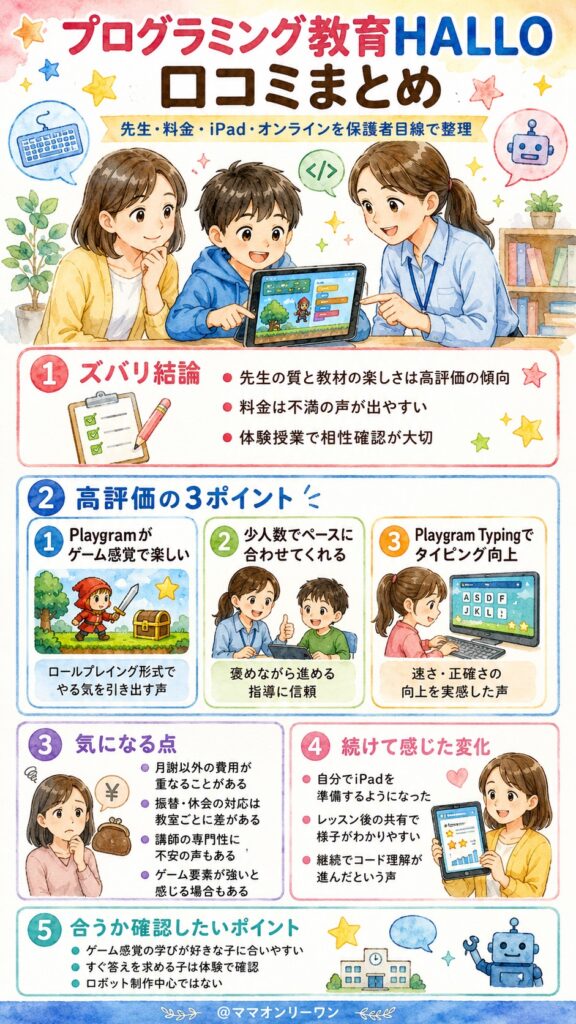 プログラミング教育HALLOの口コミ、ズバリ結論はどうなの?
