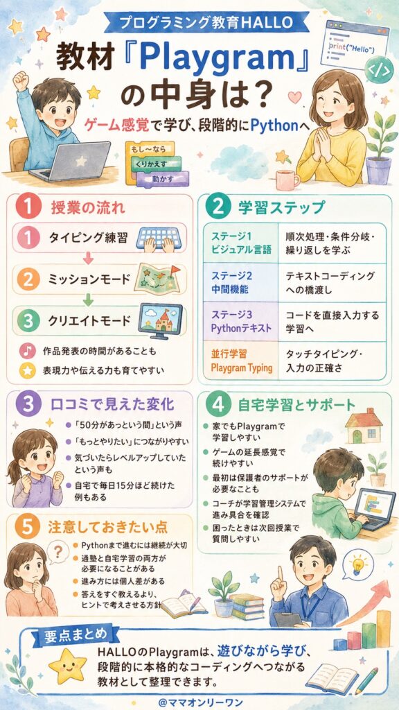 プログラミング教育HALLO 教材「Playgram」の中身、実際どうなの?
