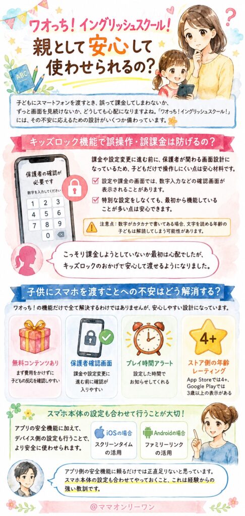 ワオっち！イングリッシュスクール！ 親として安心して使わせられるの？