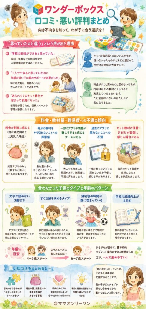 ワンダーボックスの口コミ、悪い評判をまとめると？