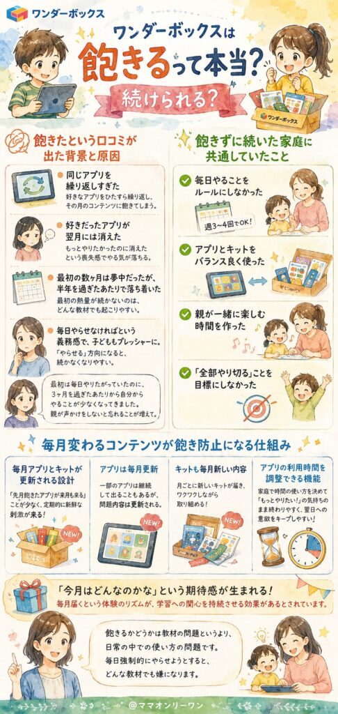ワンダーボックスは飽きるって本当？続けられる？