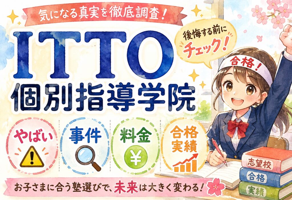 ITTO個別指導学院の口コミまとめ｜やばい・事件・料金・合格実績を徹底調査
