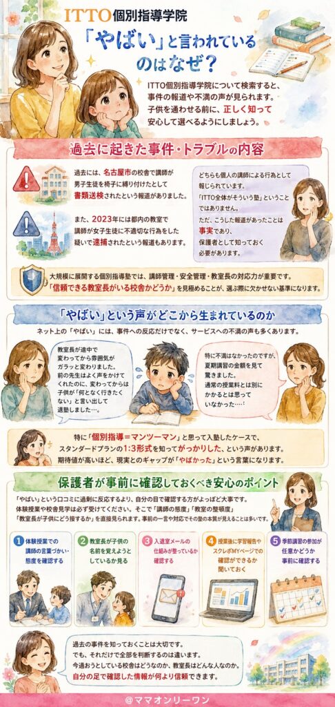 ITTO個別指導学院が「やばい」と言われているのはなぜなの?