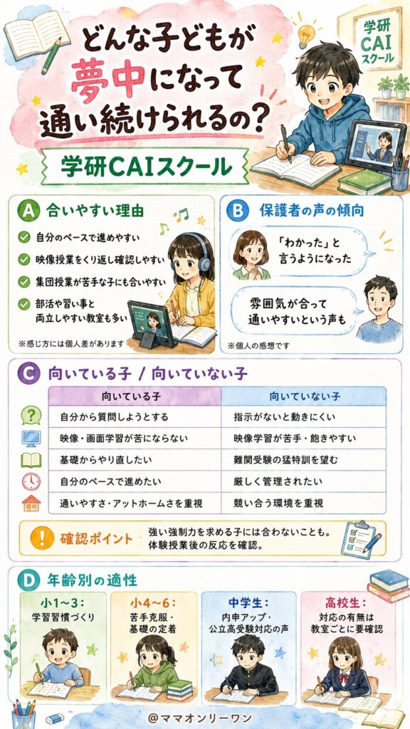 学研CAIスクール どんな子どもが夢中になって通い続けられるの？