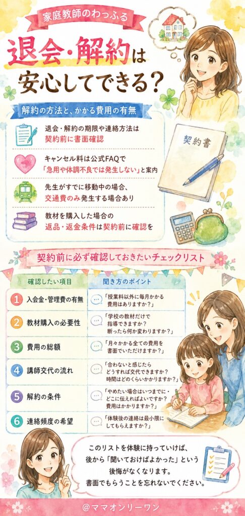 家庭教師のわっふる 退会・解約は安心してできる？