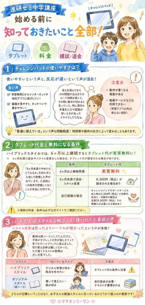 進研ゼミ中学講座のタブレットは本当に使いやすい?実際の評判は?