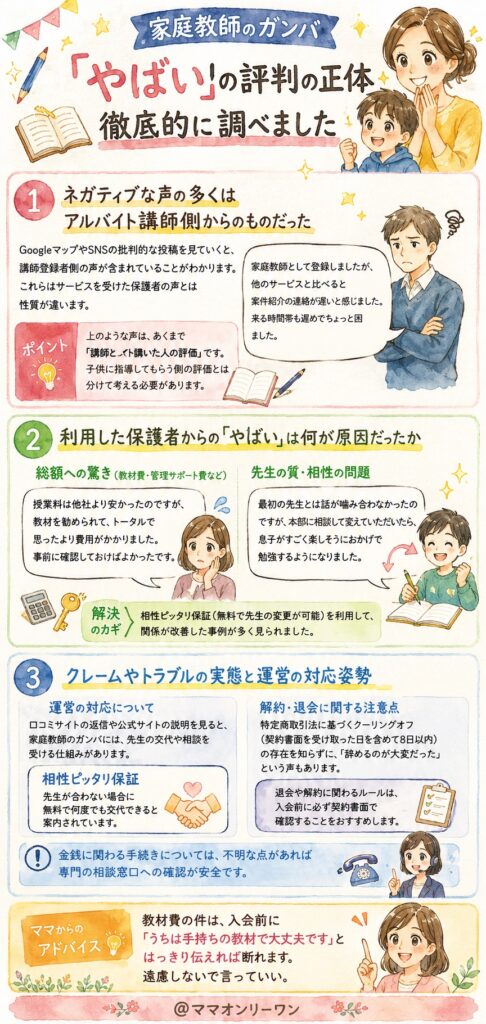 家庭教師のガンバ 「やばい」という評判の正体、徹底的に調べました