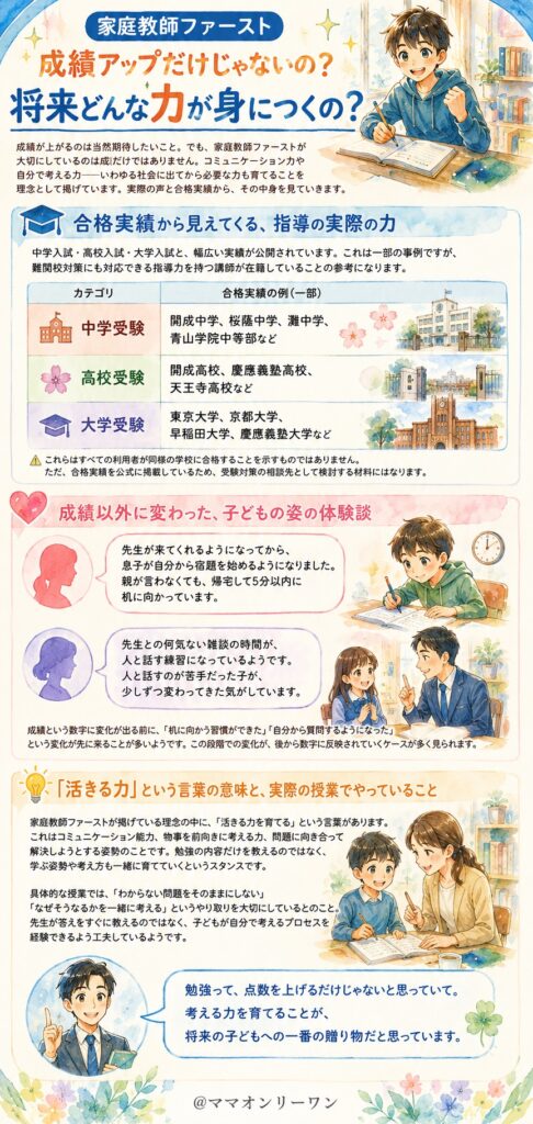 家庭教師ファースト 成績アップだけじゃないの?将来どんな力が身につくの?