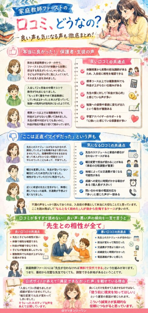 家庭教師ファーストの口コミ、どうなの?