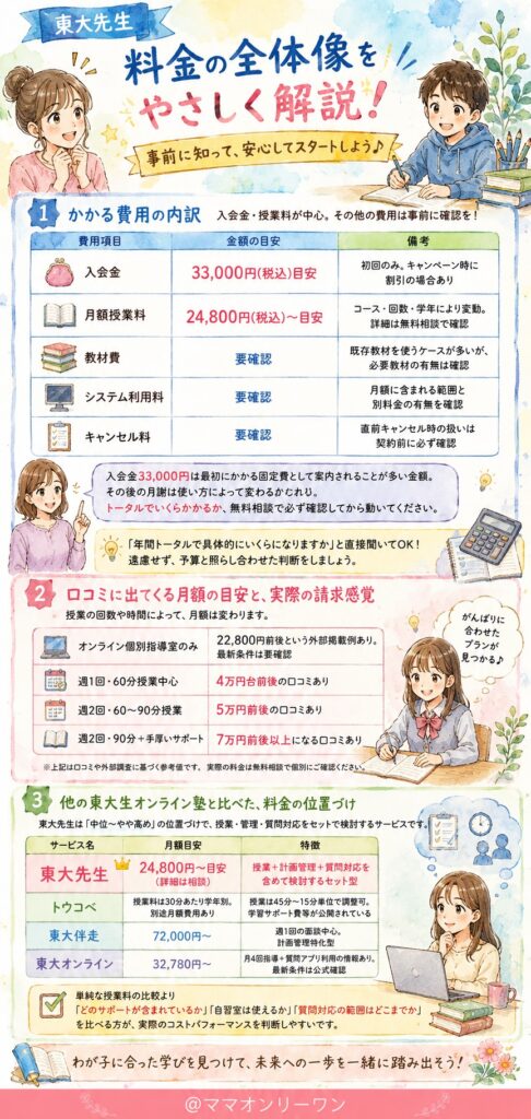 東大先生の料金は実際いくら？値段の全体像