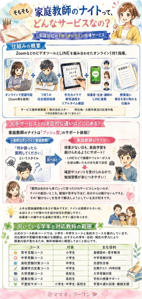 そもそも家庭教師のナイトって、どんなサービスなの?