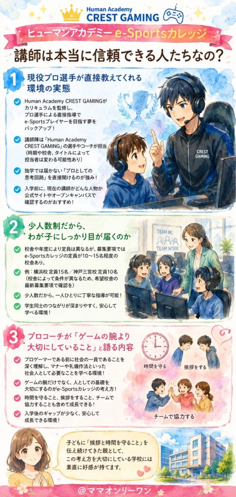 ヒューマンアカデミーe-Sportsカレッジ 講師は本当に信頼できる人たちなの？