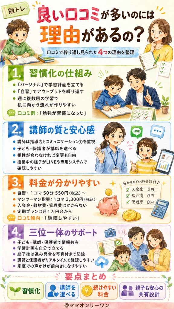勉トレ 良い口コミが多いのには理由があるの?